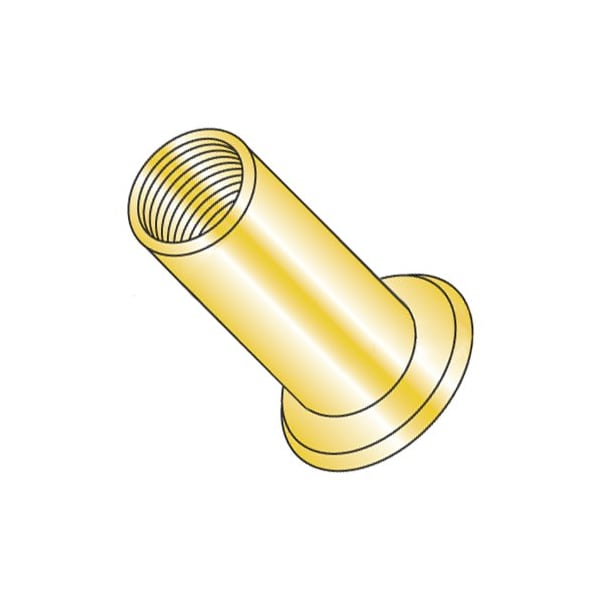 Newport Fasteners Rivet Nut, 1/4"-20 Thread Size, 0.465 in Flange Dia., 0.672" L, Steel, 1000 PK 712086 - main